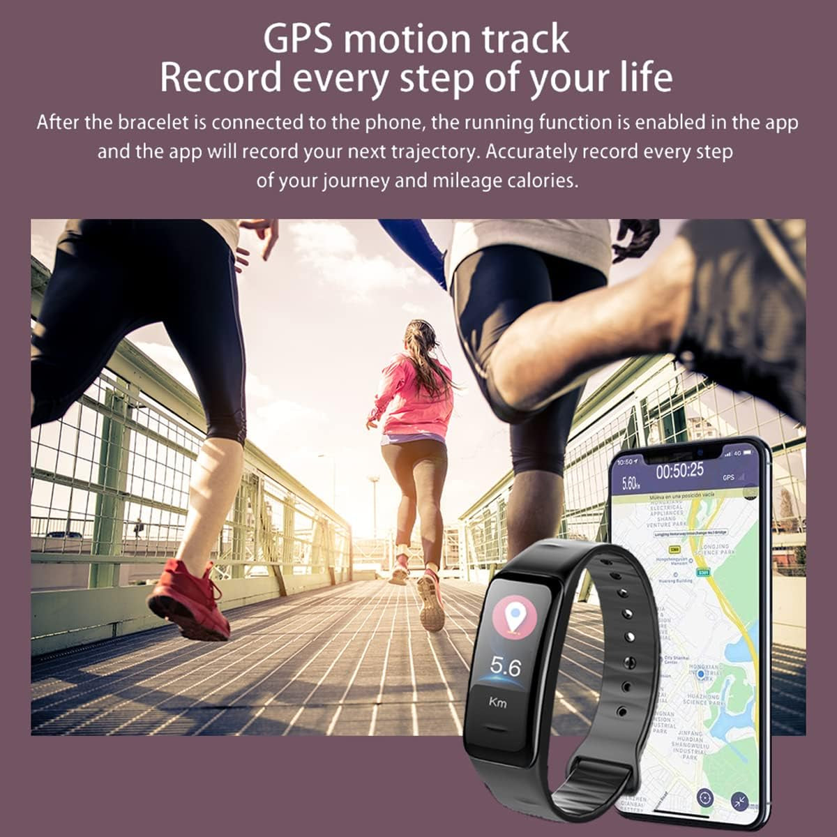 Weijie Fitness Tracker, Activity Tracker Watch with IP67 Waterproof Smart Fitness Band with Step,Calorie Counter Sleep Monitor, Pedometer Watch for Kids Women and Men (Black)