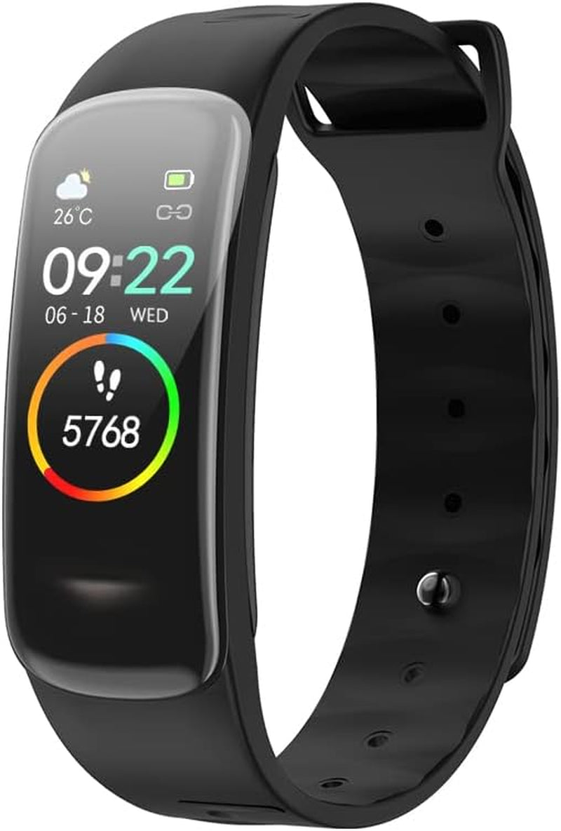 Weijie Fitness Tracker, Activity Tracker Watch with IP67 Waterproof Smart Fitness Band with Step,Calorie Counter Sleep Monitor, Pedometer Watch for Kids Women and Men (Black)