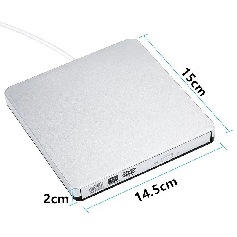 Portable External DVD Writer Disc Burner Optical Drive for Laptop